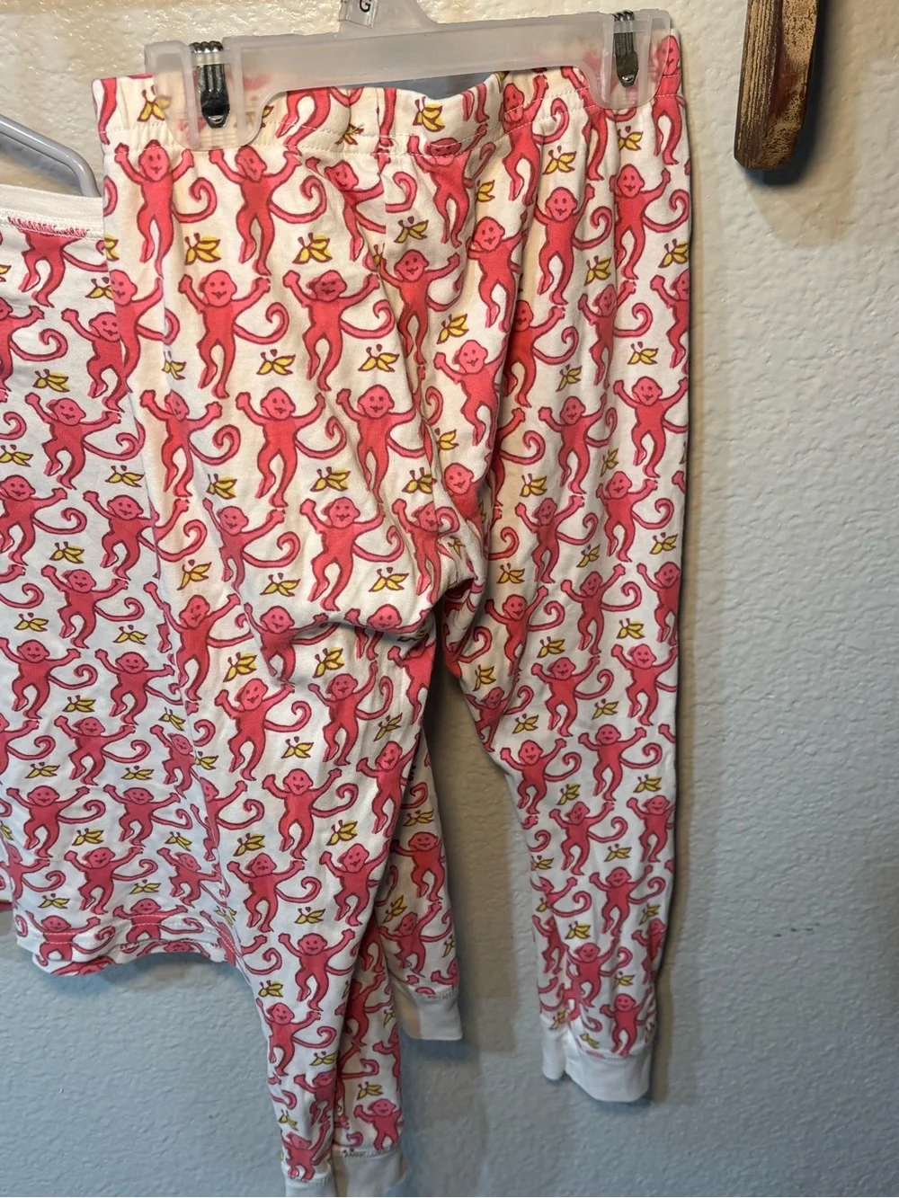 Roller Rabbit Kid’s Pajama Set PINK  Monkey Size 6 Pima Cotton Made In PERU